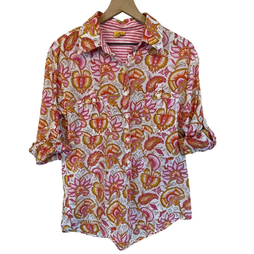 Roberta Roller Rabbit Cotton Button Down Top - image 4